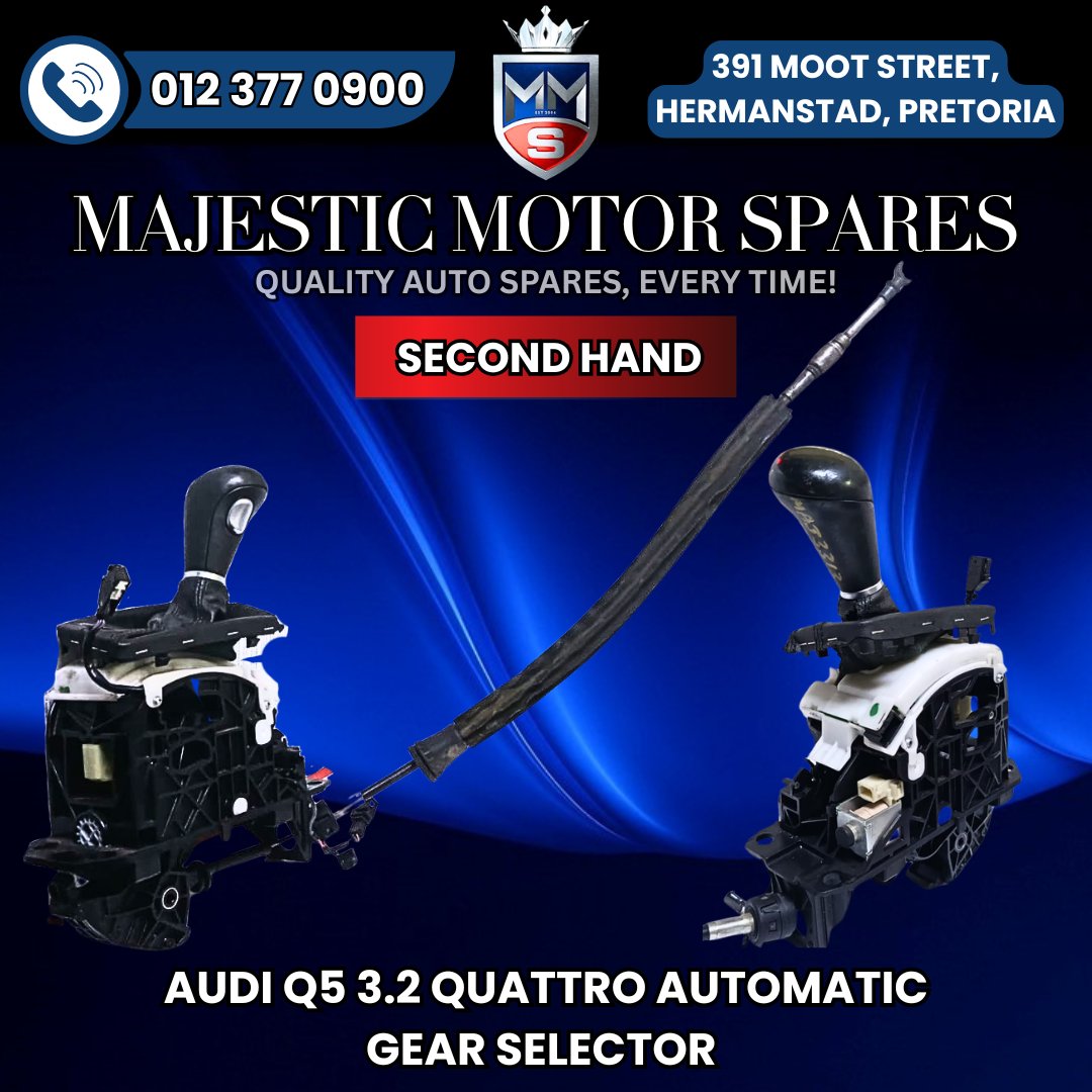 SpareMotor's tweet image. Audi Q5 3.2 Quattro Automatic Gear Selector for Sale – Used
#AudiQ5 #Quattro #GearSelector #AutomaticGearbox #UsedCarParts #AudiPartsSA
View online: majesticmotorspares.co.za/product/audi-q…