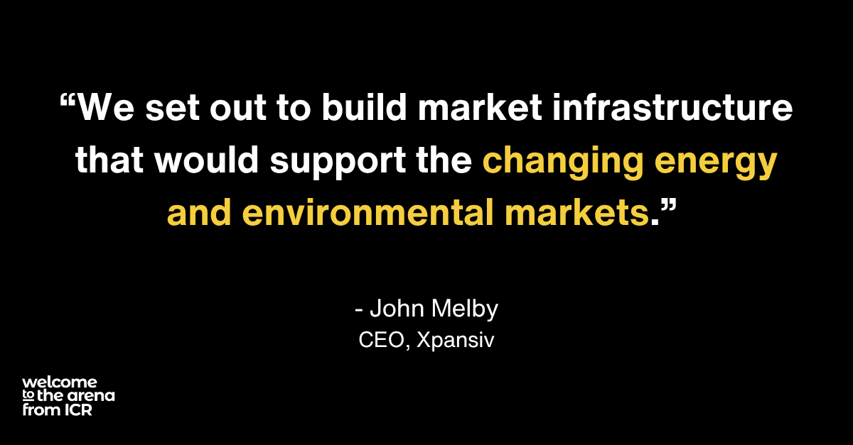 Xpansiv's tweet photo. Xpansiv CEO John Melby joined ICR’s @TomRyanICR to discuss how Xpansiv is building more transparent renewable energy and carbon markets — and what it takes to scale the energy transition. Listen: https://t.co/70QmYR77Tm https://t.co/kqTbuwhUji
