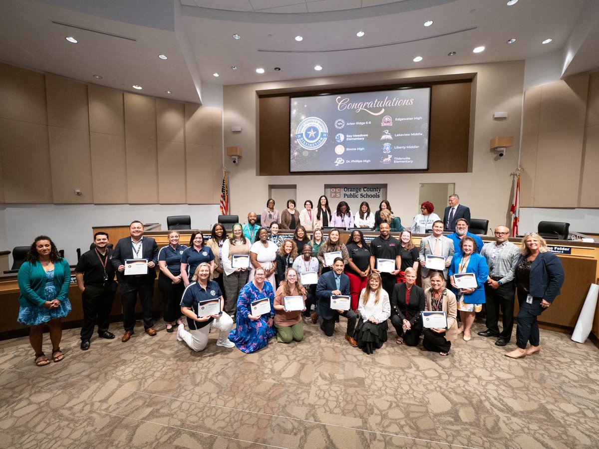 OCPS_Magnets's tweet photo. Congratulations to all our Magnet Schools honored last night at the OCPS School Board Recognition Meeting! 🎉 Your programs are being recognized among the best in the nation—an incredible achievement for our students, staff, and community! 👏✨ https://t.co/lUS8RICjPH