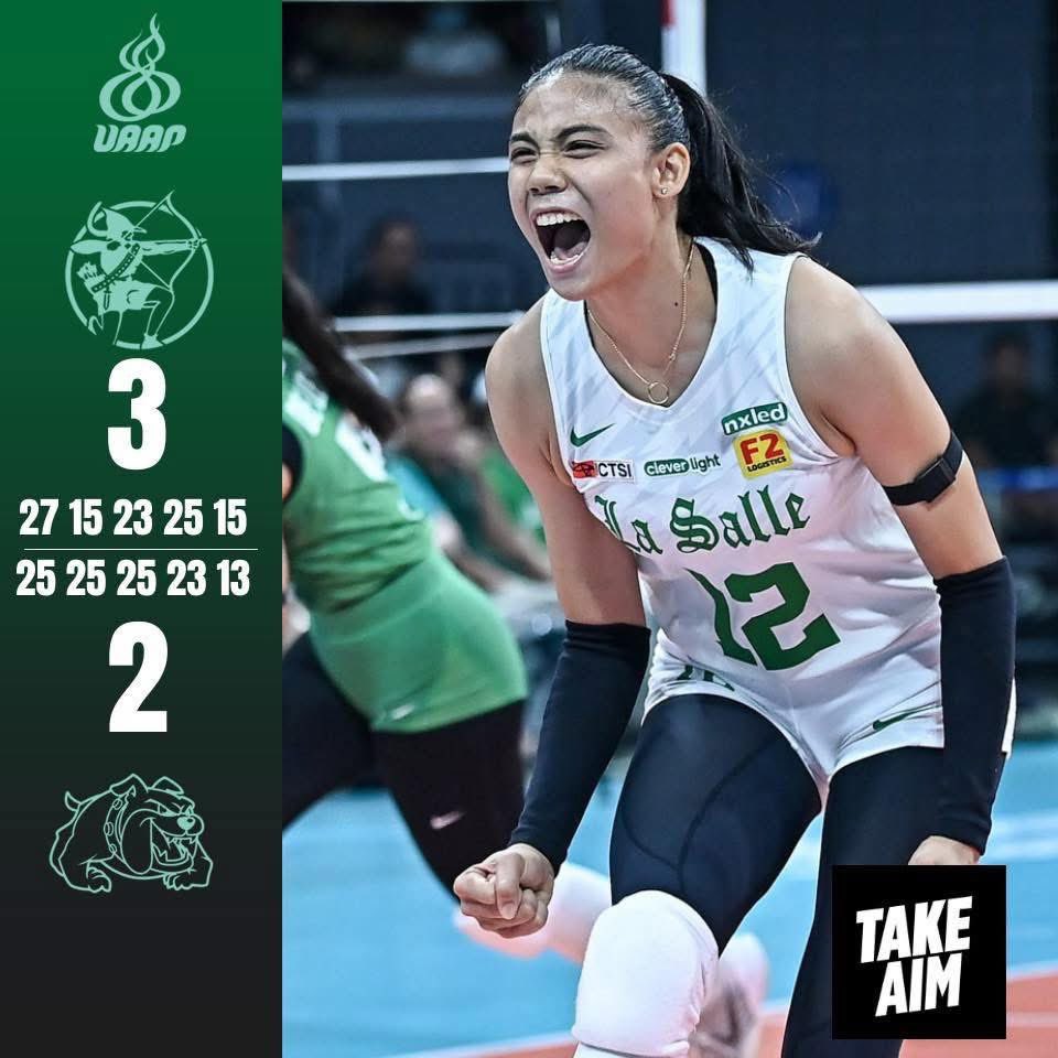 Thank You Lord 🙏🙏🙏 
Proven and Tested DLSU Lady Spikers💚💚🏹 UNDEFEATED!! Finals Bound💚 #LadySpikers #UAAP #DLSULadySpikers