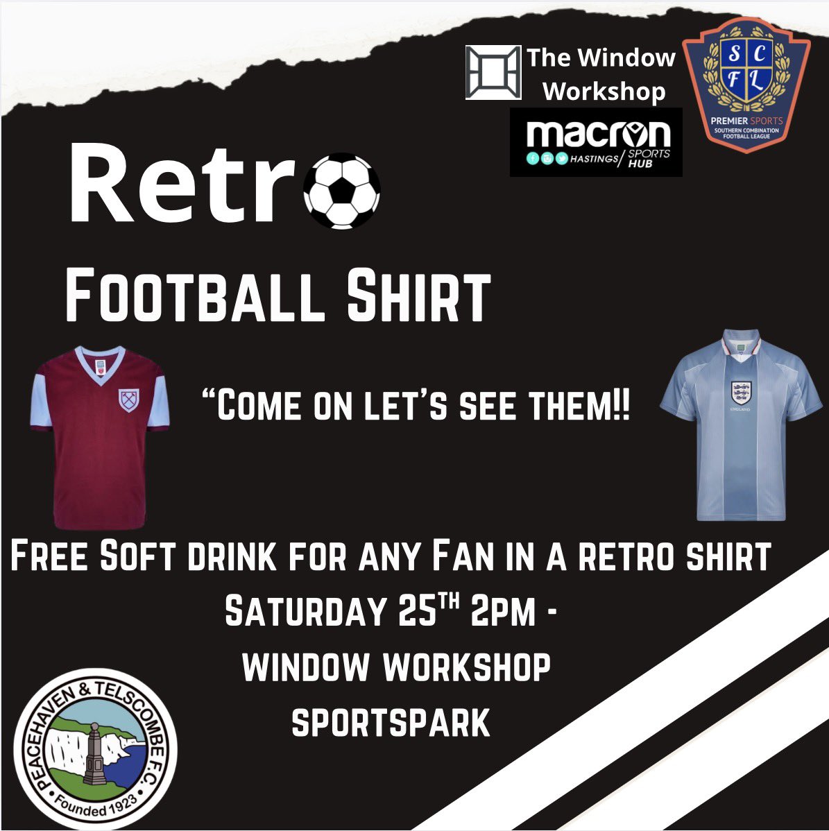 Saturday - Match - Cheap Beverages - Fancy Dress 🎽🤪⚫️⚪️
