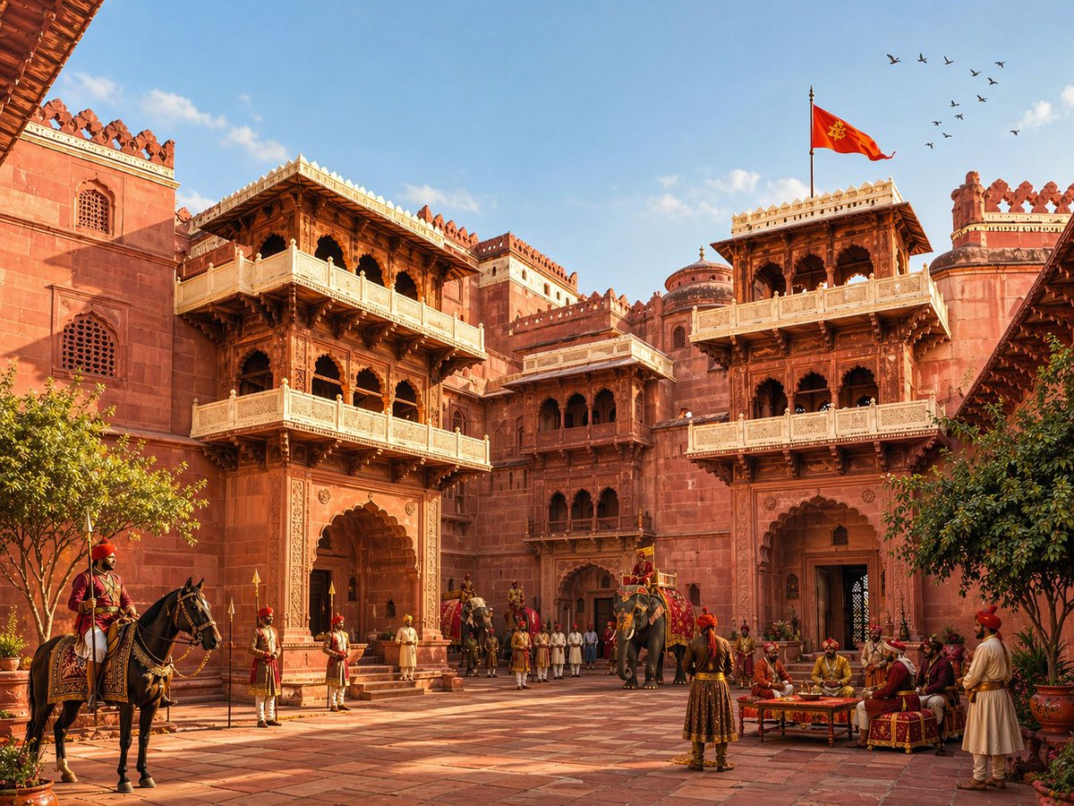 Reconstruction of Kumher fort based on my imagination, showing how it might have looked in its glorious days.