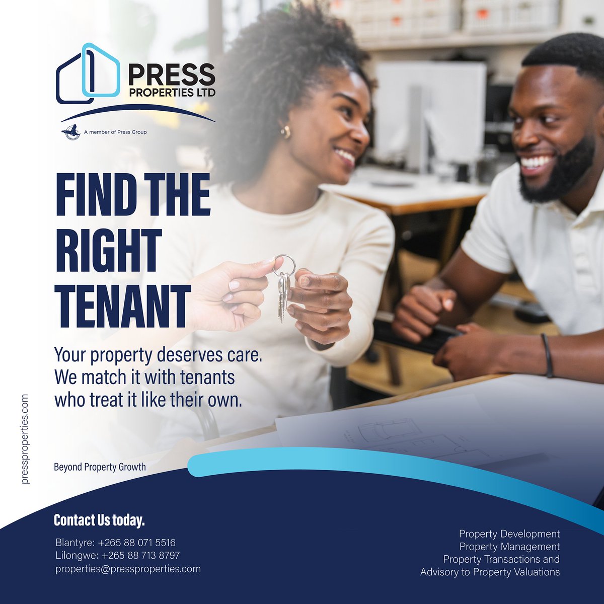 pressproperties's tweet photo. Stay informed, stay confident.
We bring you insights that help you spot opportunities before everyone else.

For more information, contact +265 88 071 5516 / +265 88 713 8797 or email properties@pressproperties.com.

#PropertyInsight
#BeyondPropertyGrowth https://t.co/ebw3d29yfw