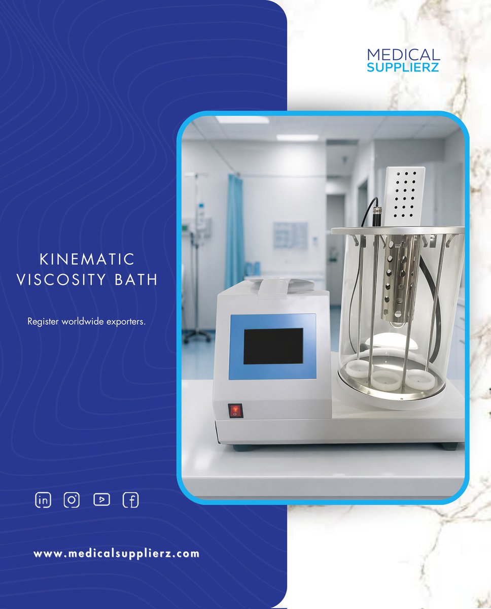 medsupplierz's tweet image. Precision in every Drop, Kinematic Viscosity Bath available now 🔬

Explore more at 🩺 medicalsupplierz.com
Your trusted B2B Platform for medical equipment &amp;amp; more, worldwide 🌍
__________

#MedTech #LabLife #MedicalDevices #HealthcareTools #ScienceLab