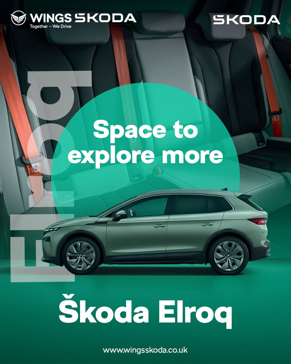 Step inside the Škoda Elroq and feel the difference. A spacious cabin, sustainable materials, and smart technology come together to create an interior built for comfort and curiosity.

Want to know more? Ring 01733 296969.

#skodaelroq #skodauk #skodacars #WingsSkoda