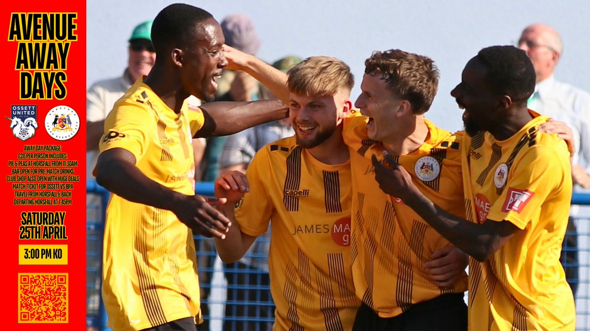 BPAFCOfficial's tweet image. FINAL AWAY TRIP! 🚌🟢⚪️

With the play-offs on the line, we need you at Ossett!

💰 £20 Package:
🎟️ Match Ticket
🚌 Return Coach
🥧 Pie &amp;amp; Peas at Horsfall

🕚 11:30 AM: Meet at Horsfall (Bar Open!)
🚌 1:45 PM: Depart

🎟️ BOOK: buff.ly/H9DaE9j

#BPAFC #GreenArmy