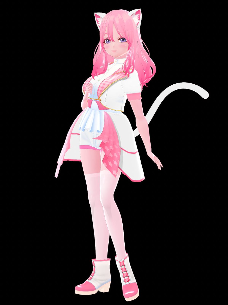 crown_nobility's tweet image. #VRoid　
◆アイドルドレスⅡ進捗
シンプルながら専用のブーツ作った！カラー選択式！
メインカラーは白・黒・青
パーソナルカラーはピンク・ブルー・イエローで
ドレスと同じ仕様('ω')φ