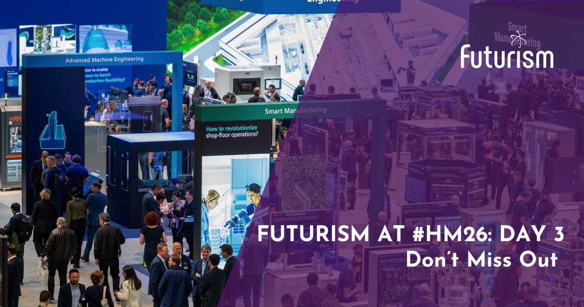 FuturismTechno's tweet image. Futurism at #HM26.

We’re showcasing #SmartFactory solutions, AI-driven #RPA, secure IIoT platforms, and robust #ITOTSecurity that protect your innovation while accelerating performance.

Connect with our experts now: futurismtechnologies.com/hannover-messe…

#HannoverMesse2026 #industrialAI