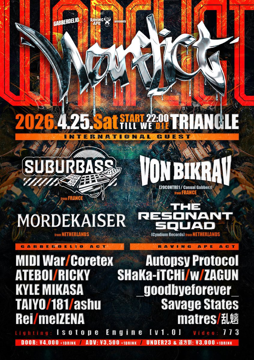 midiwar's tweet photo. #WARFLICT 出演のThe Resonant squadのmaartenとMordekaiserが遊びにきてくれるハードコアヘッズたちにコメントをくれました！！
マジでオープンからラストまで2フロアのどこかでガバが流れてるパーティなのでお楽しみに〜！！！ https://t.co/TGaYNICBnJ