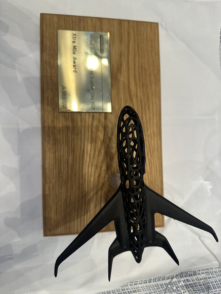 Thank you <a href="/Airbus/">Airbus</a> for recognising <a href="/Mahindra_Aero/">Mahindra Aerospace</a> with <a href="/airbus/">Airbus</a> Aerostructures Xtra Mile Award 2026. We are grateful to be one of the only 5 such companies and only one in India to be recognized for best in class delivery performance, aero excellence ratings, willingness to be