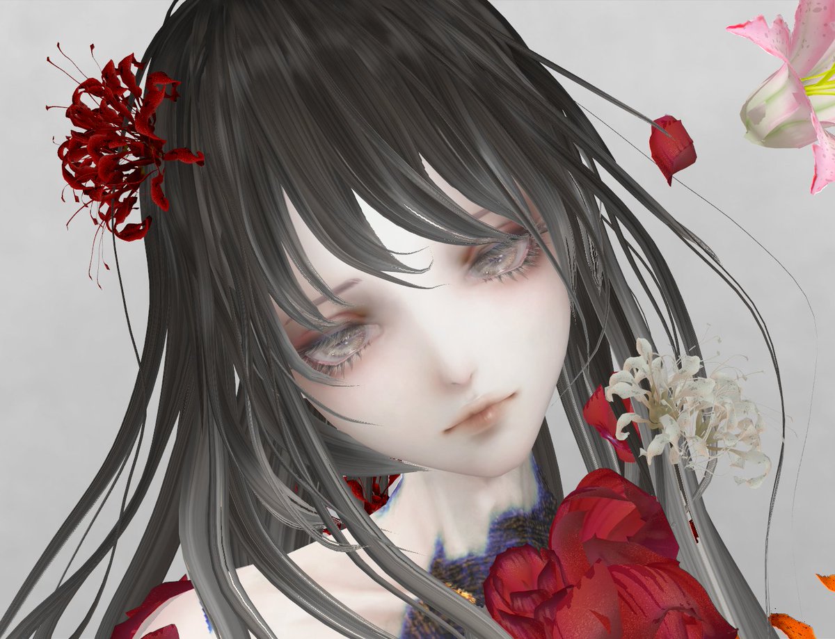 wcfos's tweet image. #VRoid　
瞳を変えて往年の少女漫画全盛期みたいな絵柄にしています