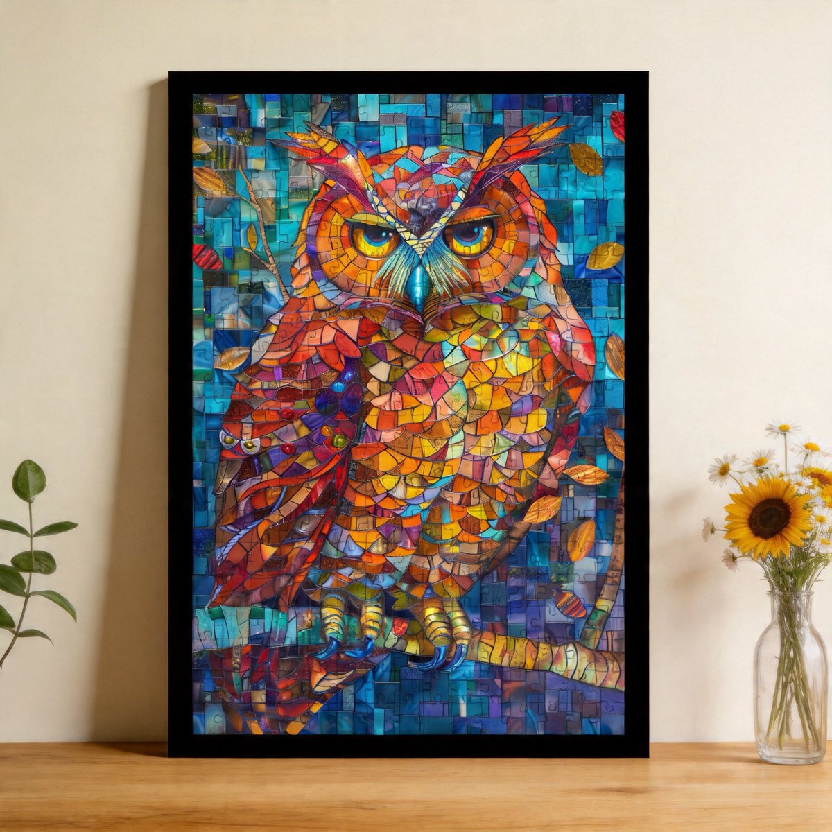 artfulmoment's tweet image. Full of artistry! #wallart #puzzlechallenge #puzzlecomplete #custompuzzle #uniquegift