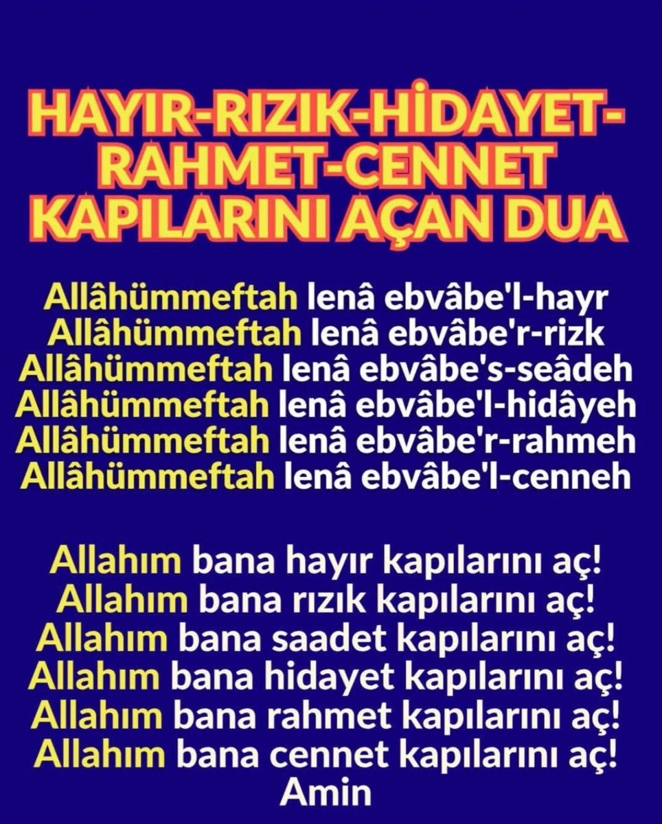Bu dua, Allah'tan hayır, rızık, mutluluk, hidayet, rahmet ve cennet kapılarını açmasını talep eden kapsamlı bir yakarıştır bu duayı her sabah okumaya devam edelim kendimiz ve tüm sevdiklerimiz niyetine okuyalım.