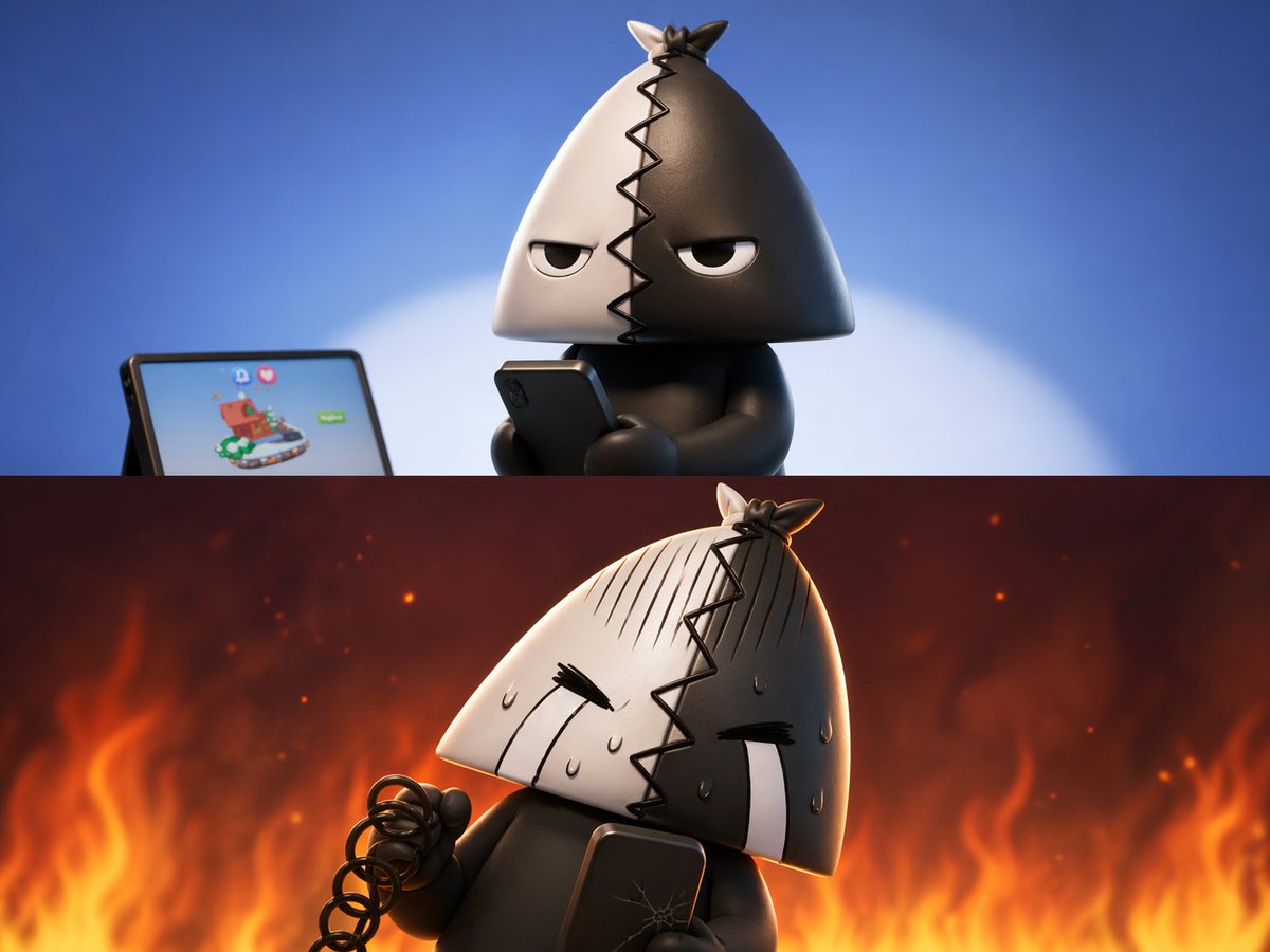 ジピ（GPT）の新機能で、こないだの自分の漫画の自画像（ゴミ袋人間）をAI 3D化してみた……。
思ったより可愛くて草w
これ私か？