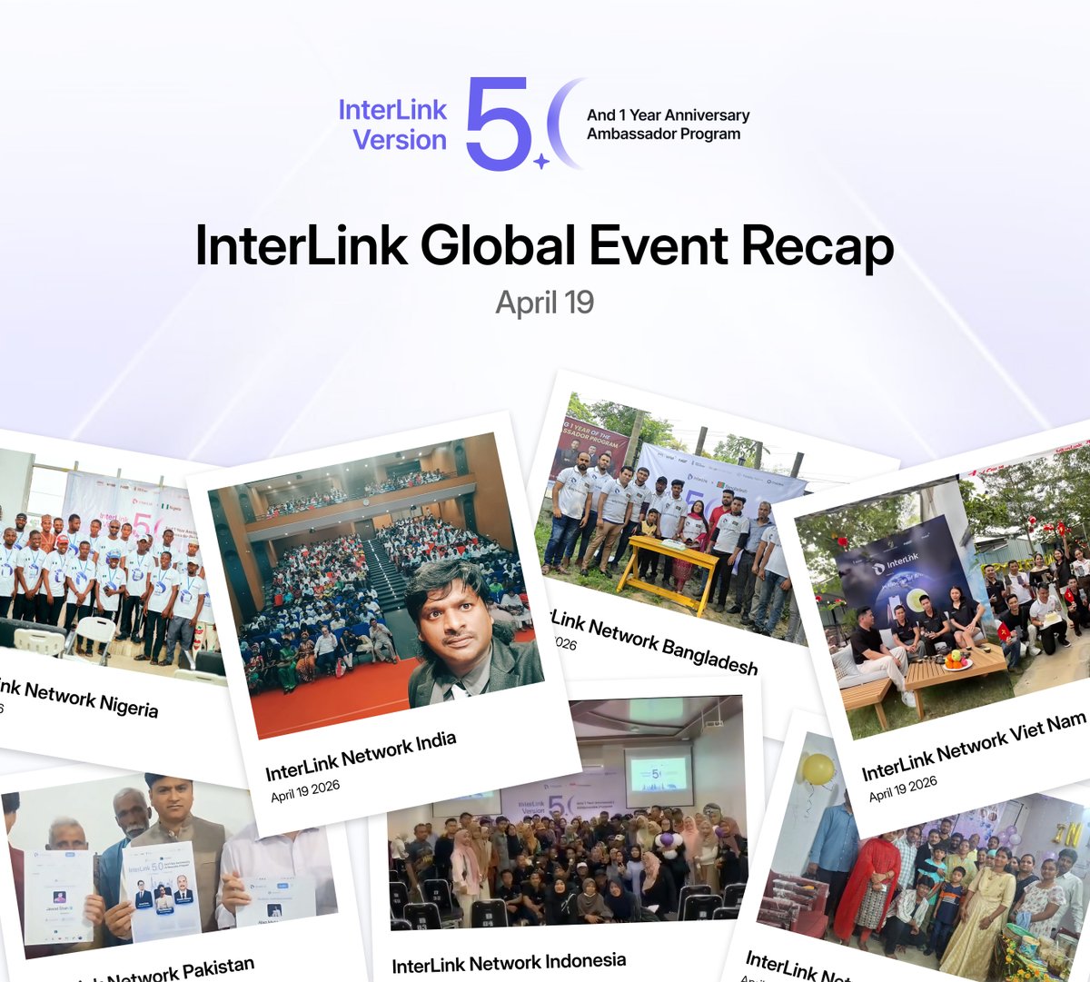 reina_itl's tweet image. 🌍 INTERLINK GLOBAL EVENT 19.04 – RECAP

April 19 marked a truly significant milestone in the journey of @inter_link. The Global Event took place simultaneously across multiple countries including India 🇮🇳, Indonesia 🇮🇩, Nigeria 🇳🇬, Korea 🇰🇷, Vietnam 🇻🇳, Pakistan 🇵🇰, Bangladesh