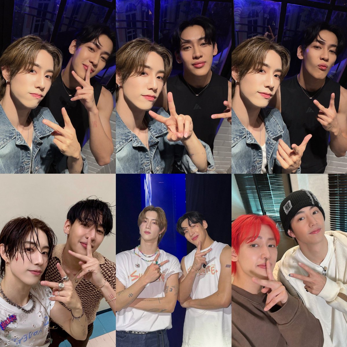 มาร์คส่งรูปคู่มาใน POP ล่ะบอกเพิ่งกลับจากไปเที่ยวกับแบมมา ถ่ายรูปทีไรสองนิ้วกันตลอด เอ็นดูมาก แต่ใดๆ รูปใน POP แบมค่ตหล่อ 🫠🫠
