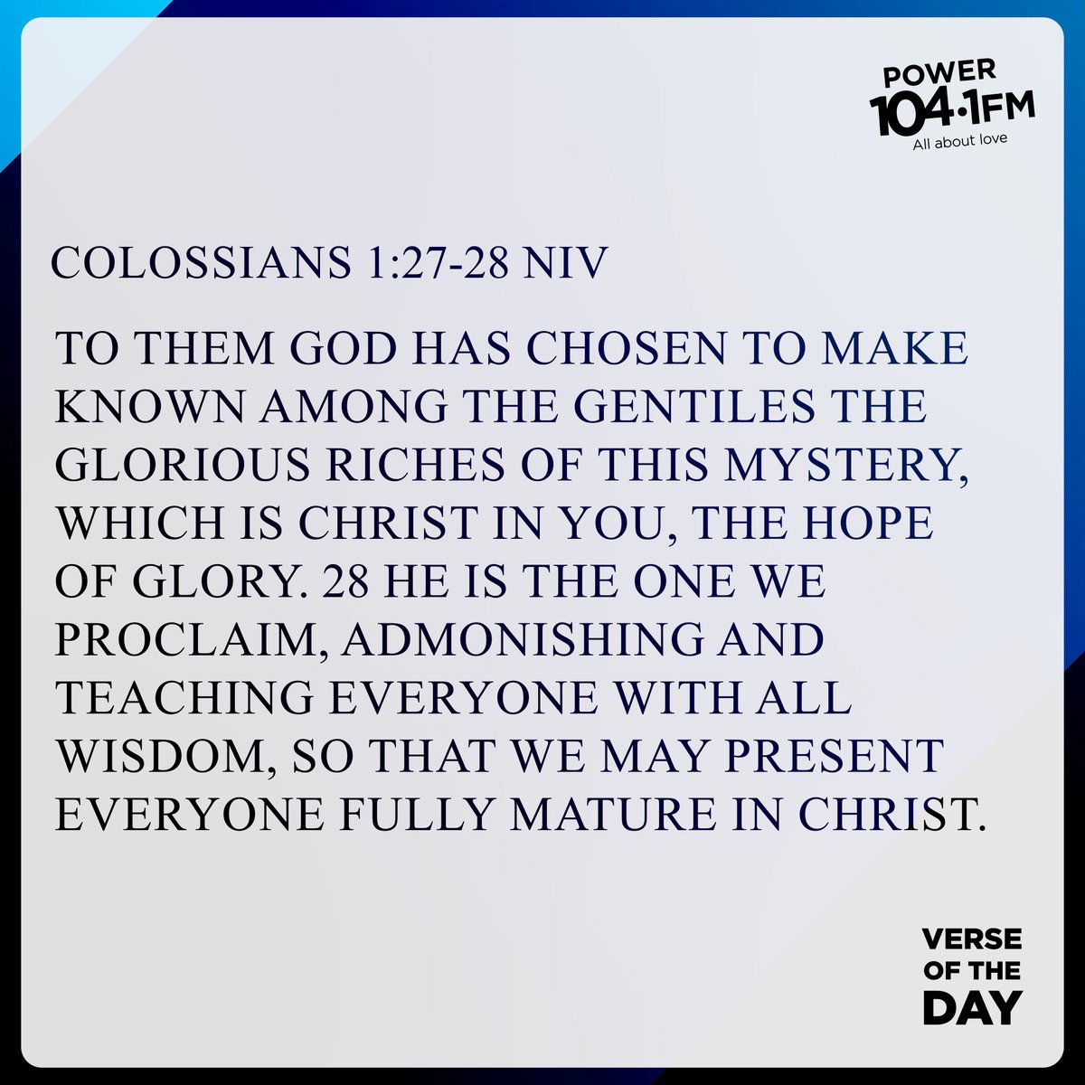 powerfmuganda's tweet photo. #VerseOfTheDay
#AllaboutLove https://t.co/33BHkNyJih