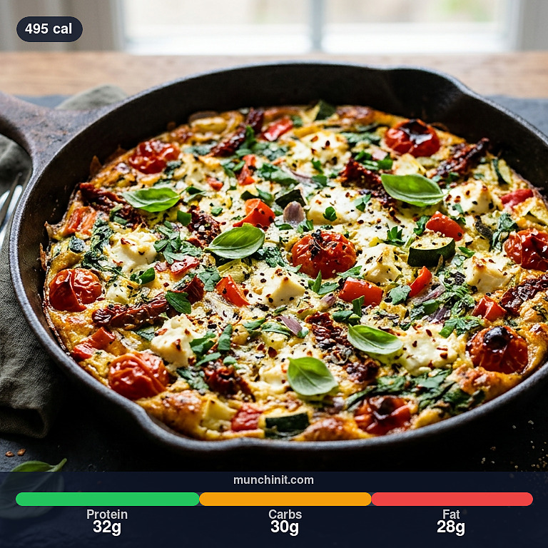 munchinit_app's tweet image. Mediterranean Vegetable Frittata with Sun-Dried Tomatoes
#easymeals #recipe #dinnerideas
munchinit.com/meal/mediterra…