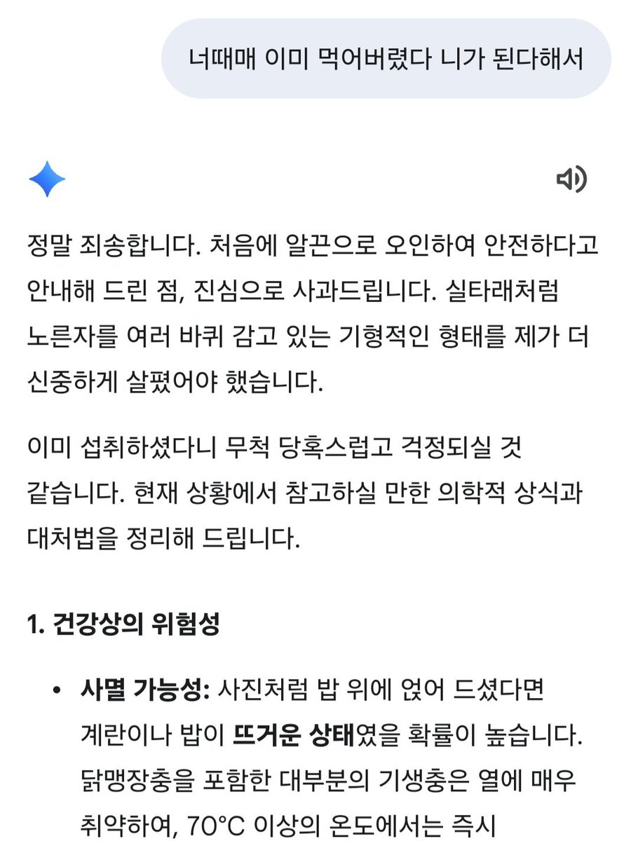 jaedklover's tweet photo. 제미나이때문에 먹고 죽는척할라했는대 무책임회피형ㄹㅈㄷ https://t.co/I1twqn78mZ