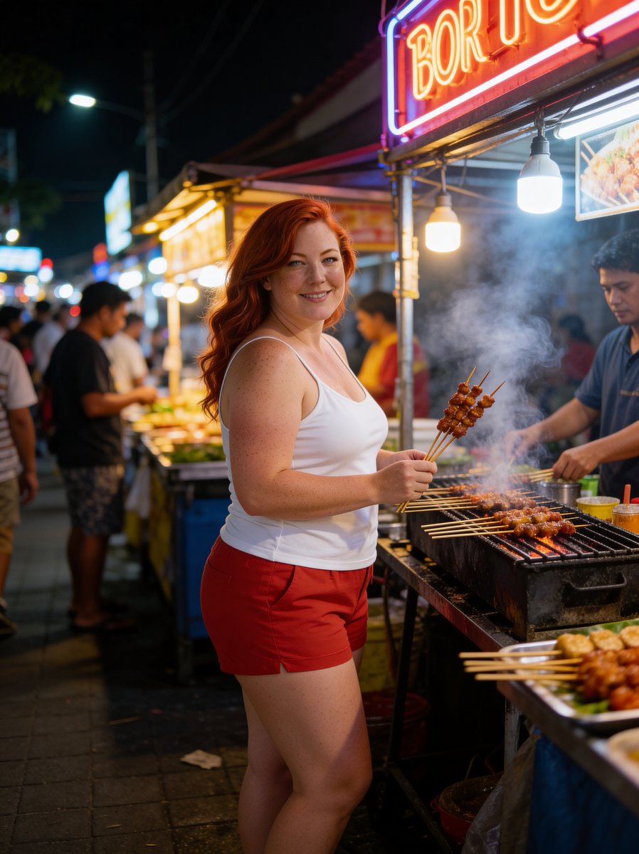 Isola_Bianchi's tweet image. Smoke, spice, neon lights… perfect night 👀✨
Street food dinner in Bali 🔥🍢
No fancy place needed. Best meals are usually found on the street 💋
#BaliLife #FoodLovers #StreetFood #Travel #Bali #Foodie #Fanvue #milf #curvy