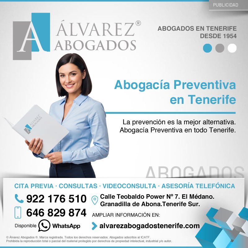 Abogacía Preventiva en Tenerife. Los clientes de Alvarez Abogados Tenerife están asesorados en sus necesidades y resolviendo por la vía amistosa múltiples conflictos y, en última instancia, acudiendo a la vía judicial. Somos especialistas en Extrajudicial y Judicial. Consúltenos