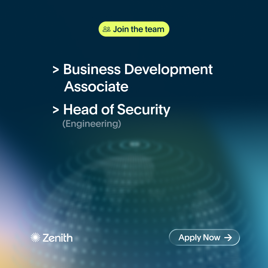 ZenithFdn's tweet photo. Zenith is expanding and we're hiring two people to grow with us.

> Business Development Associate: shape Zenith's launch by managing inbound client relationships, qualifying partnerships, and building the workflows that keep everything moving. You're organized, relationship-driven, and fluent in both Web3 and institutional finance conversations.
https://t.co/xEg65zmUXO

> Head of Security (Engineering): own security end-to-end across our full stack. This is a deeply technical role: threat modeling, vulnerability research, incident response, secure architecture from blockchain protocol layer to cloud infrastructure.
https://t.co/tnMf9WkkzC

If you want to work at the forefront of where DeFi meets institutional finance with an ambitious team playing the long game, we'd love to hear from you.

Zth.