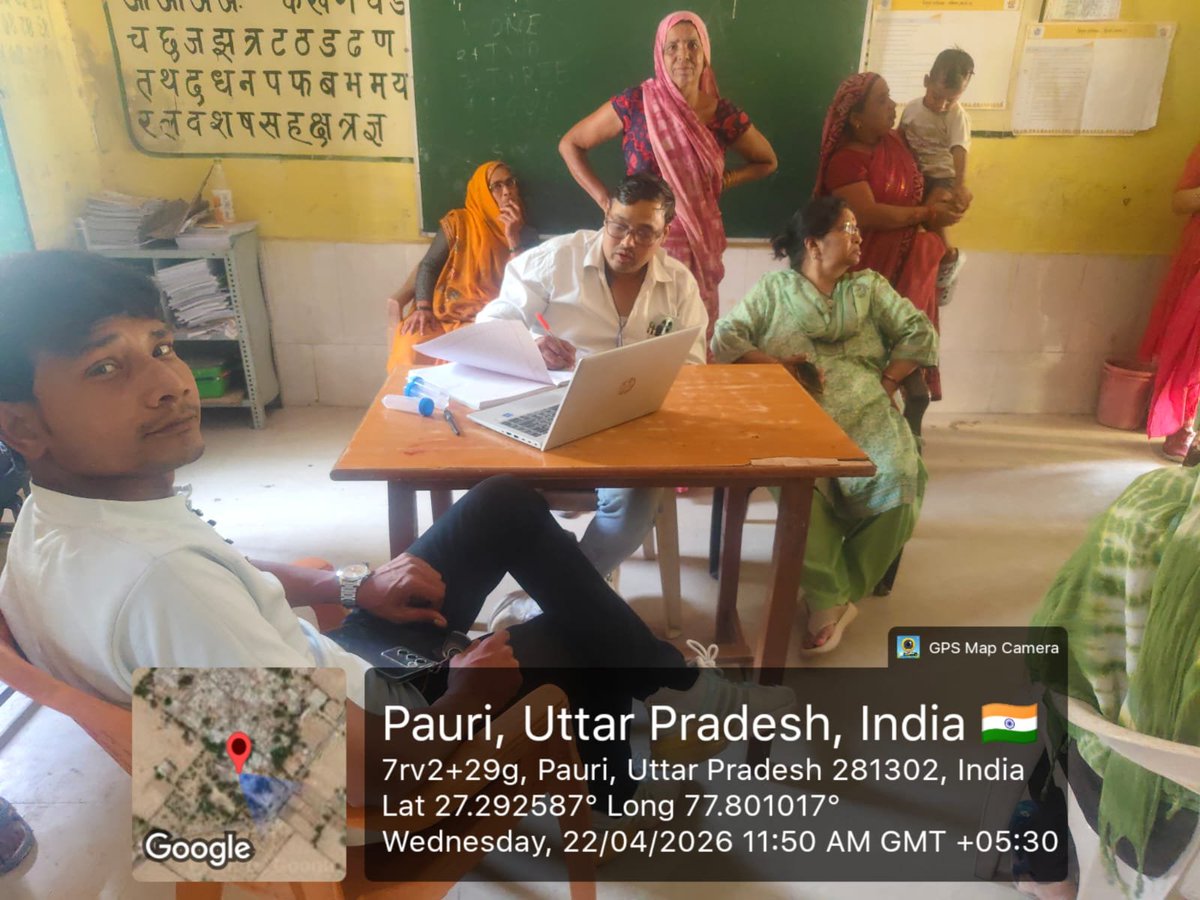 MtrNtep's tweet image. दिनांक 22/06/2026 को #TBMuktBharatAbhiyaan के अंतर्गत #Mathura के हाई रिस्क ग्राम पंचायत चुरमुरा (TB Unit Farah) में एक्स-रे स्क्रीनिंग शिविर का आयोजन किया गया, जिसमें वल्नरेबल ग्रुप्स की स्क्रीनिंग कर संभावित #TB मरीजों की शीघ्र पहचान सुनिश्चित की गई। जागरूकता के माध्यम से