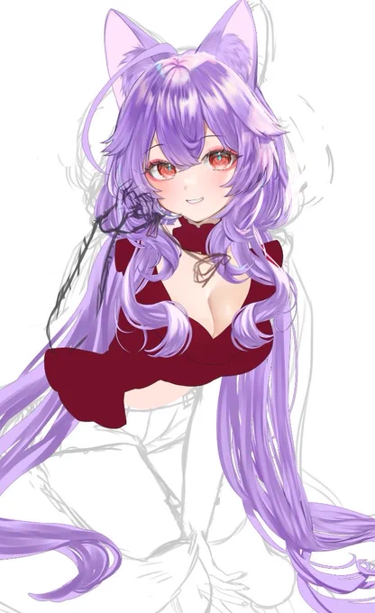 ここまで描いたけどまた一から描き直してるので供養