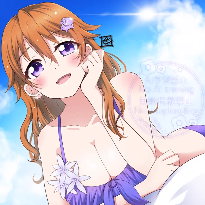 #なんの脈絡もなく水着イラストを再掲して最近フォローしてくれたフォロワーを怖がらせましょう 微修正しつつ再掲