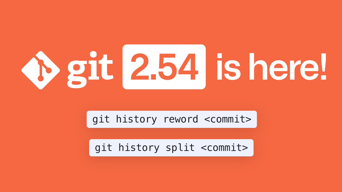 webstandards_ru's tweet image. Обзор новинок Git 2.54. Тейлор Блау рассказывает о git history reword для редактирования сообщений коммитов без затрагивания рабочего дерева и git history split для интерактивного разделения коммита на два. #git #tools

github.blog/open-source/gi…