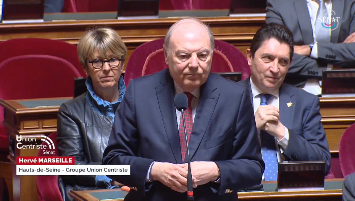 DanielFargeot's tweet photo. 🏛️𝗜𝗻𝘁𝗲𝗿𝘃𝗲𝗻𝘁𝗶𝗼𝗻 𝗱'𝗛𝗲𝗿𝘃𝗲́ 𝗠𝗮𝗿𝘀𝗲𝗶𝗹𝗹𝗲 𝘀𝘂𝗿 𝗹𝗲 𝘁𝗿𝗮𝘃𝗮𝗶𝗹 𝗹𝗲 𝟭𝗲𝗿 𝗺𝗮𝗶

✊Soutien sans équivoque à l'intervention d'Hervé Marseille, Président du groupe Union Centriste au Sénat, s'adressant au Premier ministre. Il est impensable, en France, d'empêcher les gens qui le souhaitent de travailler et de créer de la richesse, sous menace de sanctions !

Alors qu'un texte permettant de faciliter ce travail avait été adopté à l'initiative de notre groupe, avec le soutien du Gouvernement, celui-ci s'est perdu dans les méandres d'une Assemblée nationale où il a fait l'objet d'une obstruction de ceux qui se moquent de l'intérêt des Français.

Ce sujet touche directement nos artisans et nos commerçants. Hervé Marseille a porté l'interrogation de millions de Français : 𝗰𝗼𝗺𝗺𝗲𝗻𝘁 𝗹𝗲 𝗚𝗼𝘂𝘃𝗲𝗿𝗻𝗲𝗺𝗲𝗻𝘁 𝗽𝗲𝘂𝘁-𝗶𝗹 𝘀𝗲 𝗺𝗼𝗻𝘁𝗿𝗲𝗿 𝗮𝘂𝘀𝘀𝗶 𝗶𝗺𝗽𝘂𝗶𝘀𝘀𝗮𝗻𝘁 𝗲𝗻 𝗹𝗮𝗶𝘀𝘀𝗮𝗻𝘁 𝘂𝗻𝗲 𝗺𝗲𝘀𝘂𝗿𝗲 𝗮𝘂𝘀𝘀𝗶 𝘀𝗶𝗺𝗽𝗹𝗲 𝗱𝗲𝘃𝗲𝗻𝗶𝗿 𝗹'𝗼𝗯𝗷𝗲𝘁 𝗱𝗲 𝗯𝗹𝗼𝗰𝗮𝗴𝗲𝘀 𝗽𝗼𝗹𝗶𝘁𝗶𝗰𝗶𝗲𝗻𝘀 ?

@HerveMarseille @UC_Senat @Senat @Le_Figaro