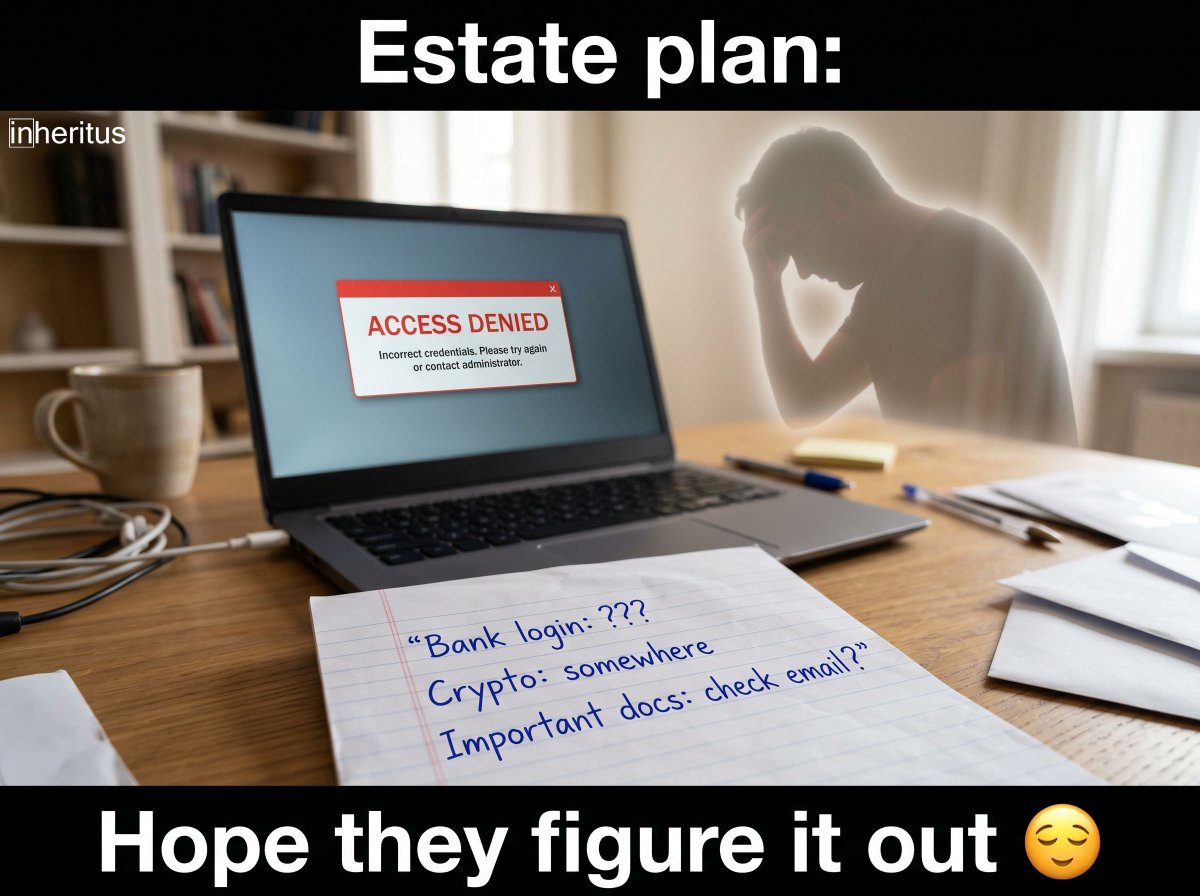 InheritusInc's tweet image. “Hope they figure it out” isn’t an estate plan.

Make things easier for your loved ones by organizing your important information in one secure place.
It matters more than you think.
👉 inheritus.com

#EstatePlanning #LegacyProtection #DataPrivacy #Inheritus #PlanAhead