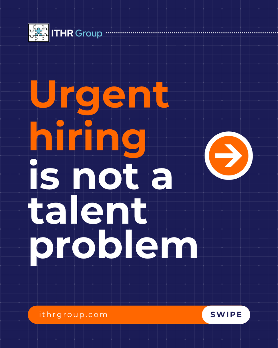 ITHRGroup's tweet photo. Projects don’t slow because talent is missing. They slow because it can’t be deployed fast enough.

Long hiring cycles stretch teams and delay delivery.

Contract recruitment keeps momentum moving.

Read more: https://t.co/ds9FFZ63kL

#ITHRGroup https://t.co/1eaJMsNGW7