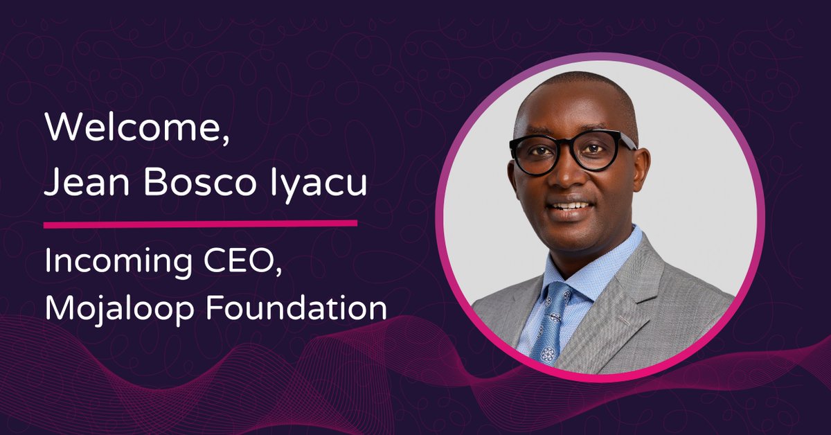 mojaloop's tweet image. Please join us in welcoming our incoming CEO, Jean Bosco Iyacu! On June 1, he will be succeeding Paula Hunter who is retiring. Learn about Jean Bosco's expertise, experience and his priorities for future growth in our press release: brnw.ch/21x1OXu
#Tech #Payments #FPS