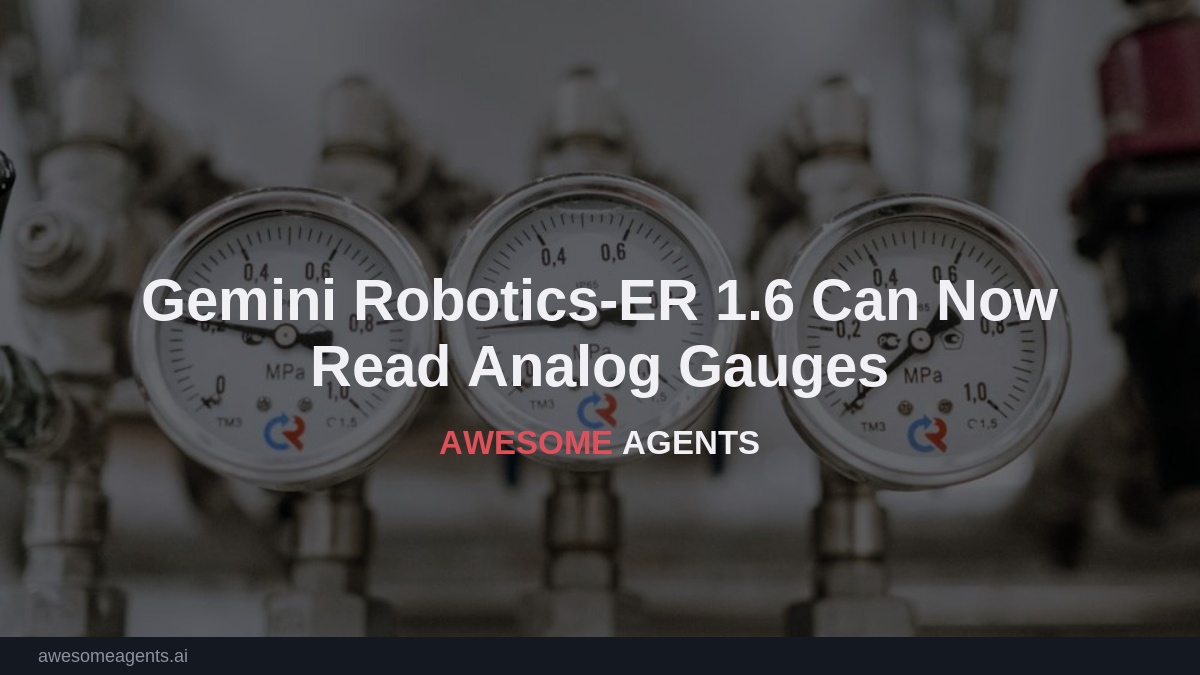 awagents's tweet image. Google DeepMind's Gemini Robotics-ER 1.6 hits 93% accuracy reading industrial gauges via agentic vision, a 70-point jump over ER 1.5, and launches inside Boston Dynamics' Spot today.

#GoogleDeepmind #Google

Link in the first comment 👇