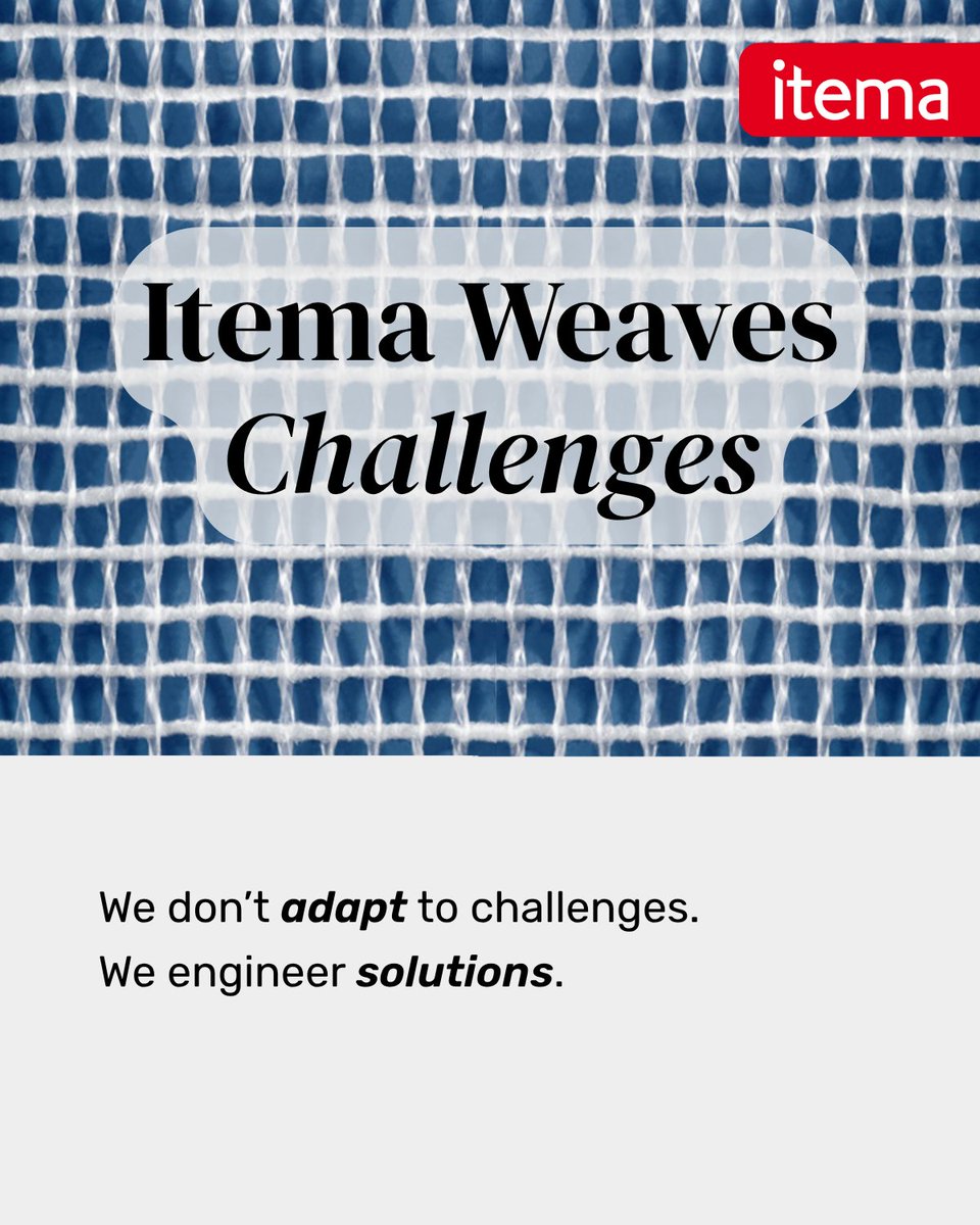 ItemaGroup's tweet photo. 💡Itema Weaves Challenges.
Demanding fabrics require dedicated solutions.
#SecondaryCarpetBacking demands consistent leno formation, and structural stability.
At @ttx_tp , discover A9500EVO iLENO, the only machine developed for secondary carpet backing applications. https://t.co/KB2Iw1AbNI