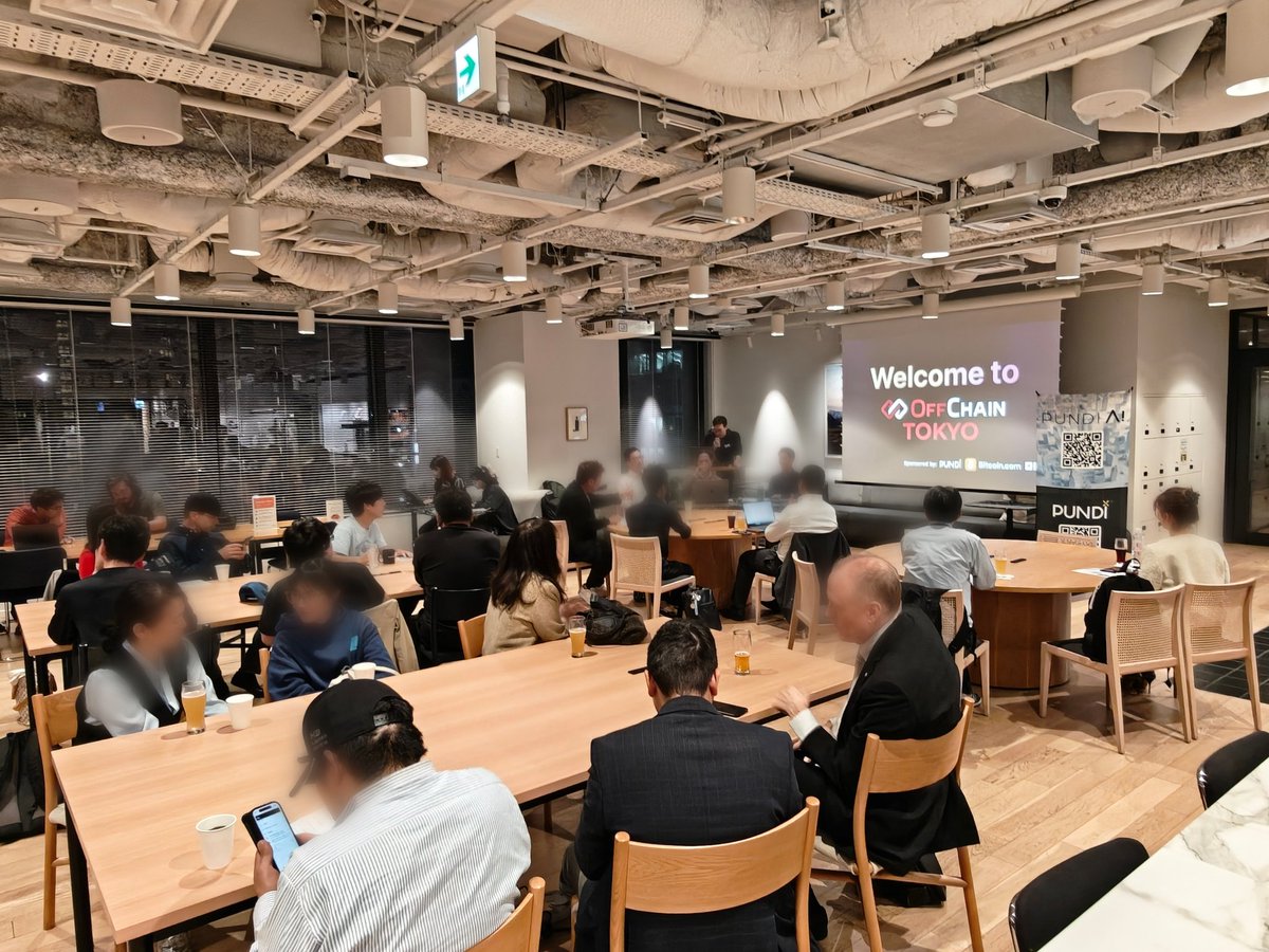 #OffchainTokyo 始まりました。なかなか盛況です。今夜を楽しみましょう。

Sup. #PundiX <a href="/PundiXLabs/">Pundi X Labs</a> <a href="/BitcoinCom/">Bitcoin.com</a> <a href="/OKCoinJapan/">OKJ（オーケージェー）</a>