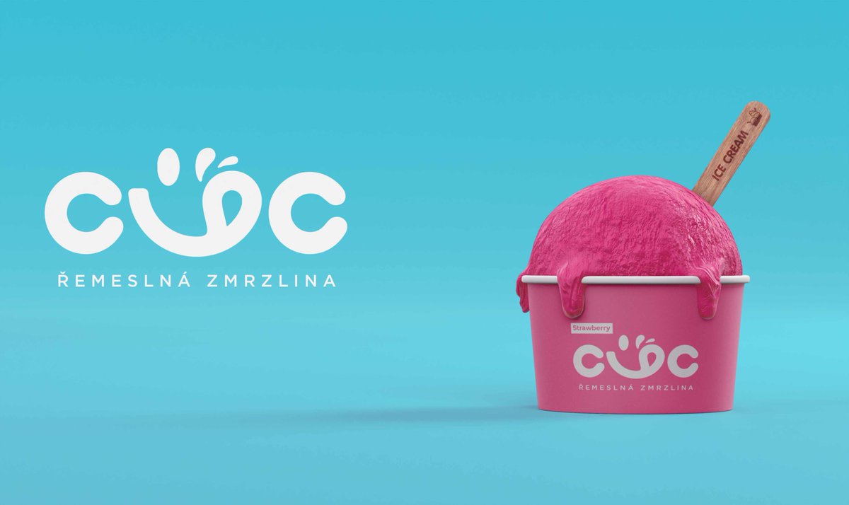 Tvorba loga pro řemeslnou zmrzlinárnu. Líbí? CUC.