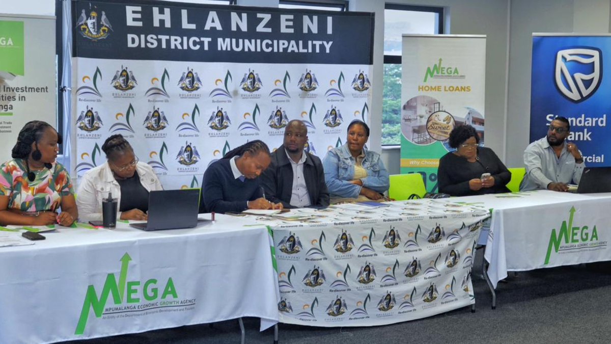 mega_mpumalanga's tweet image. We have kicked off the SMME Funding &amp;amp; Business Support Roadshow in Ehlanzeni District Municipality.

The opening sessions set the tone with key insights into MEGA’s mandate, funding instruments, and support programmes. 

#MpumalangaAProvinceThatWorksForAll #BusinessSupport