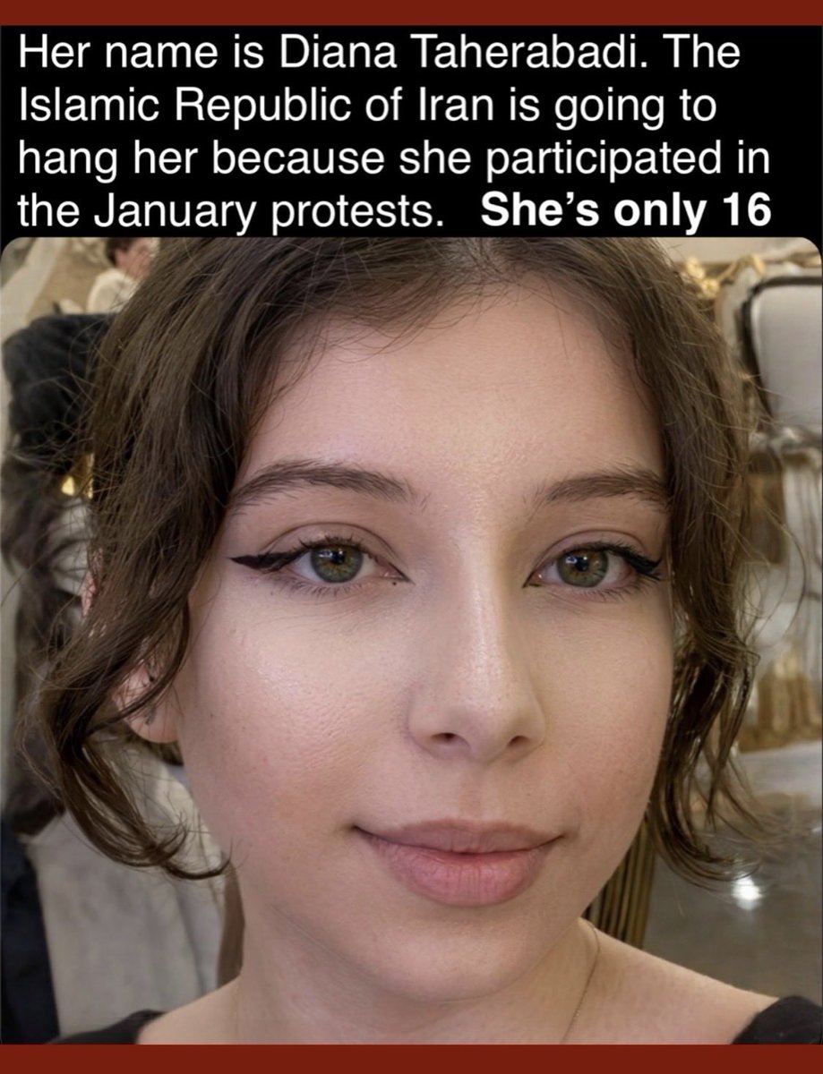 You sit there, comfortable on your sofa in your suburban home, surfing the internet on your phone in your liberal democracy, muttering about how America and Israel have no business invading Iran.

Diana will be raped before she is executed.  
What is your 16 year old doing today?