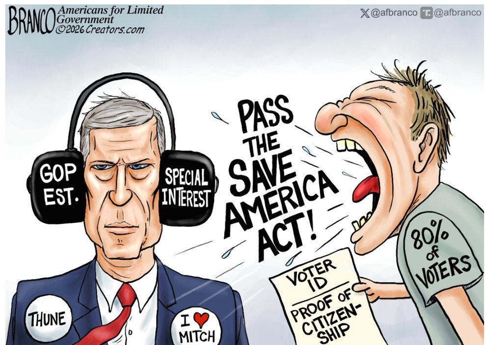 RiceManIsHere's tweet image. 🚨BREAKING🚨This your daily reminder that @LeaderJohnThune must be removed as Senate Majority Leader. He is nothing more than a RINO. He refuses to get the SAVE America Act passed even though 80% of American voters support it. #SAVEAmericaAct