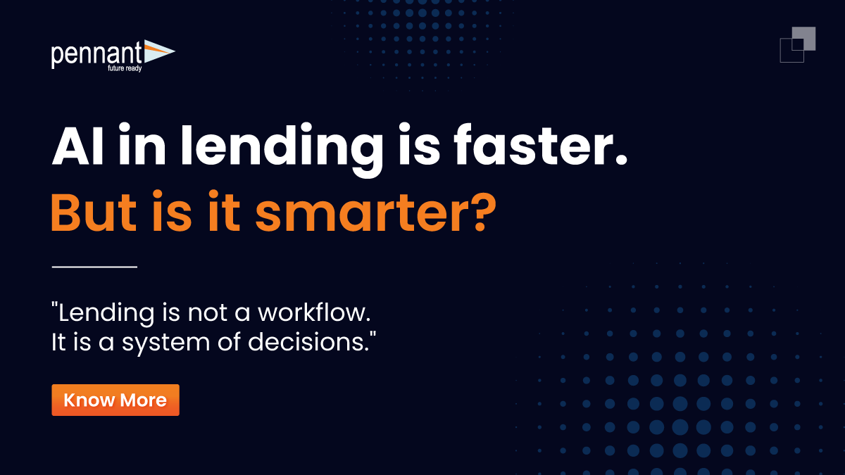 pennanttech's tweet photo. 𝐅𝐫𝐨𝐦 𝐏𝐫𝐨𝐝𝐮𝐜𝐭 𝐓𝐡𝐢𝐧𝐤𝐢𝐧𝐠 𝐭𝐨 𝐒𝐲𝐬𝐭𝐞𝐦𝐬 𝐓𝐡𝐢𝐧𝐤𝐢𝐧𝐠 𝐢𝐧 𝐀𝐈 𝐃𝐞𝐬𝐢𝐠𝐧

The next decade of financial services will not be won by deploying more AI tools.

It will be won by designing intelligent lending systems, AI that understands context, supports human judgment, and operates reliably across the credit lifecycle.

Product thinking got us started.
Systems thinking will take us forward.

Know more: https://t.co/tnneJVHFM6

#ai #fintech #systemsthinking #digitalbanking #pennanttech