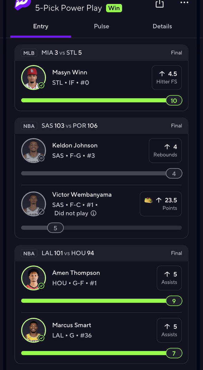 Mrxambitious's tweet image. A win is a win! Bring me my moneyyyyyyy 😎💪🏾 #prizepicks #letsgo ✅