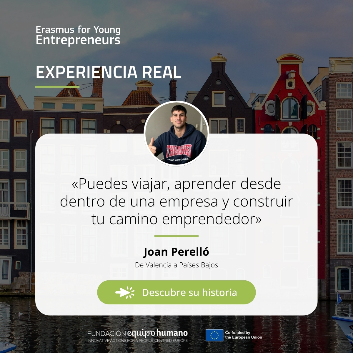 FEquipoHumano's tweet image. 🚀 “Puedes viajar, aprender desde dentro de una empresa y construir tu camino emprendedor”.

La experiencia de Joan con @EYEprogramme en Países Bajos 🌍

🔗 fundacionequipohumano.es/eye-experienci…
📩 eye@fundacionequipohumano.es

#EYE #Emprendimiento
