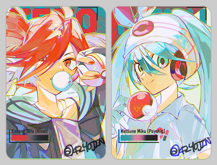 ❤️🩷
#ポケミク