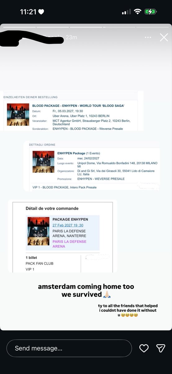 Qsleftdimple's tweet photo. just an example, this girl has seen them last year too, when she had VIP send off for all the europe stops + SEOUL 
like i’m sorry maybe i’m too woke but i don’t think it’s fair to other fans https://t.co/aQl9aUdkai
