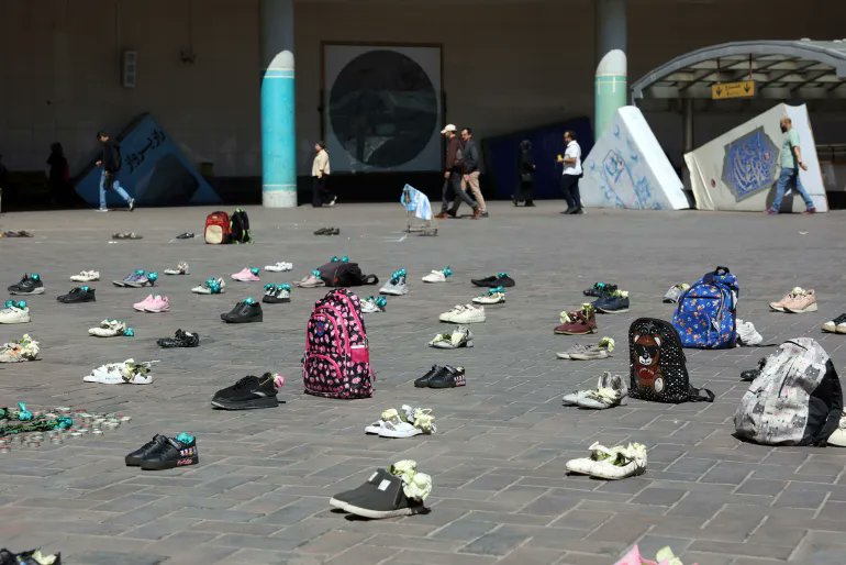 Memorial for Minab schoolgirls killed in US-Israeli air strike in Tehran, Iran.

🔴 LIVE updates: aje.news/t2vmy5
