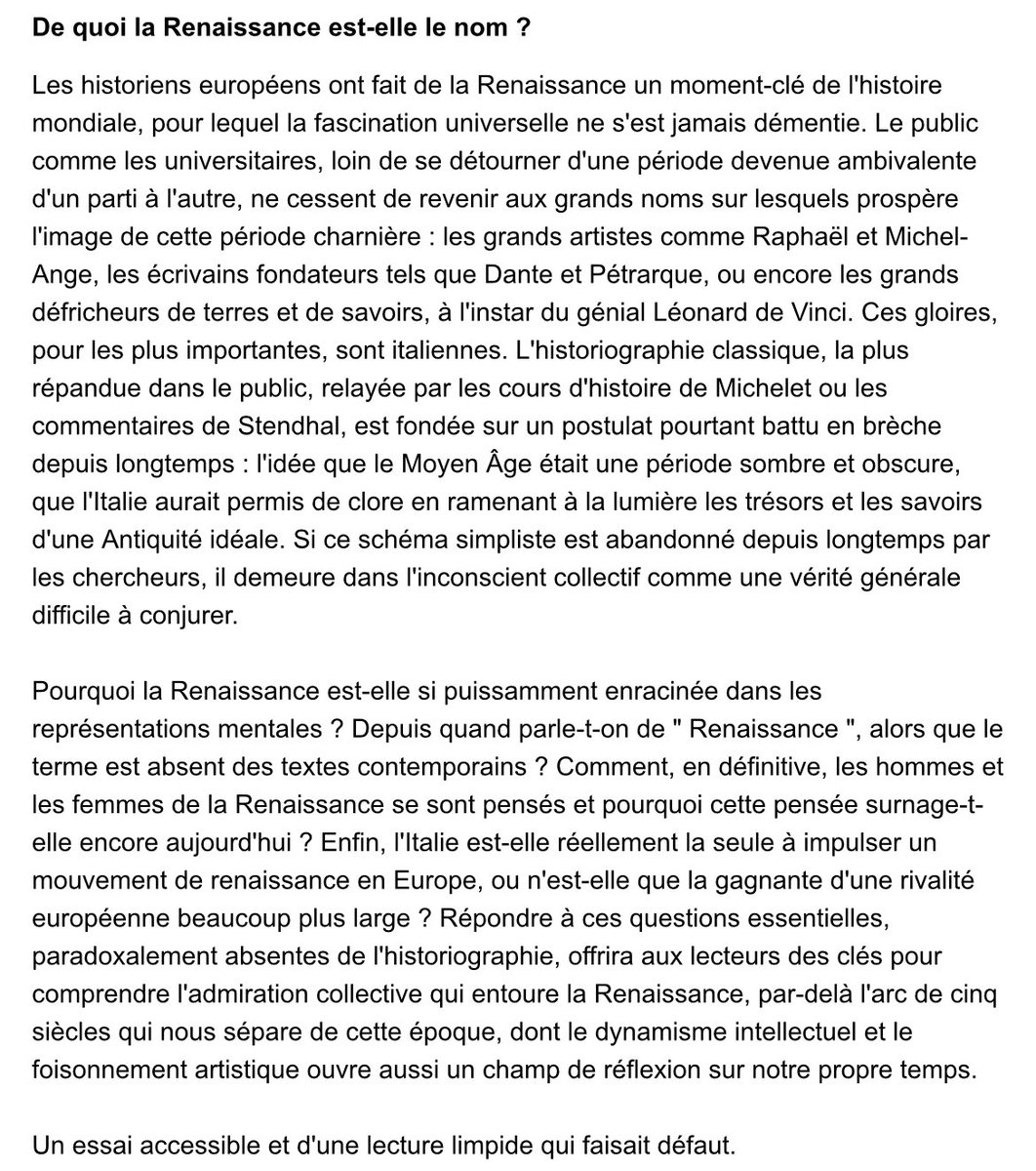 CavelierAntonin's tweet photo. À paraître en septembre @EditionsPerrin 

Comprendre la Renaissance - Guillaume Frantzwa https://t.co/cQ2KiXrIxt