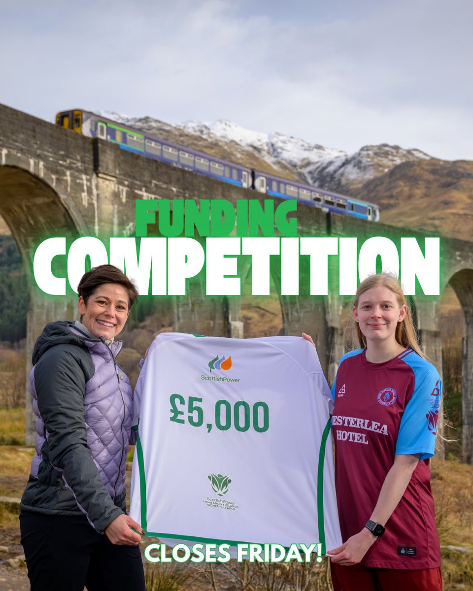 SWF_HI's tweet photo. HIGHLANDS &amp; ISLANDS CLUBS! 

Don't forget you have until this Friday to apply for additional funding from ScottishPower - apply via our website. 

The competition is open to all women's and girl's clubs in the Highlands and Islands:  https://t.co/eWd0bOrtZy https://t.co/D5CPVCJUyD