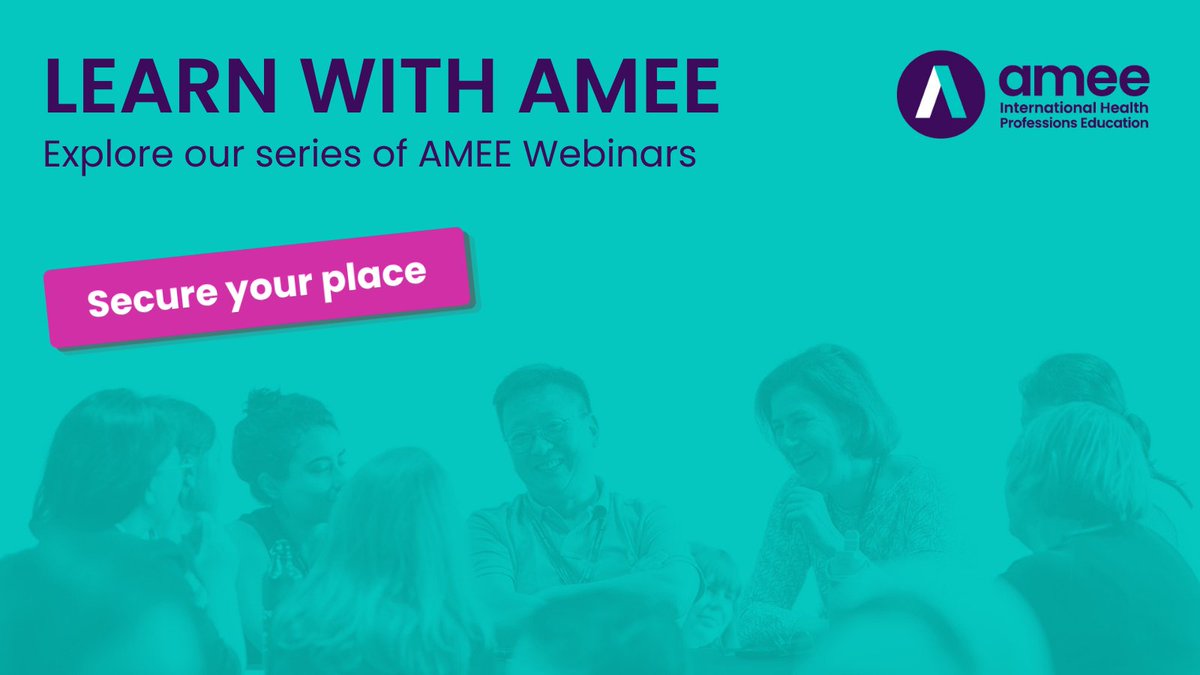 AMEE_community's tweet photo. 💻Still deciding which AMEE webinar to attend in April and May?

Explore our upcoming webinars, led by experts and focused on education, innovation, and global perspectives.

Sign up for a webinar👉https://t.co/kgAkn0biPh https://t.co/TyVeOqtM4t